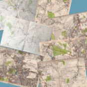 Collection 9 Rare Vintage George Bacon London & Suburbs Large Scale Maps