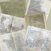 Job-Lot 6 Antique European Capital Cities Detailed Coloured City Maps.