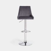 Grey gas lift bar stool 3000298. RRP £70 - GRADE U