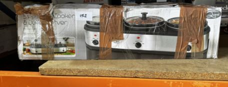 Quest 3 Pot buffet cooker. RRP £80 - GRADE U