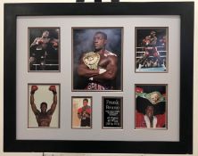 FRANK BRUNO framed original signature presentation