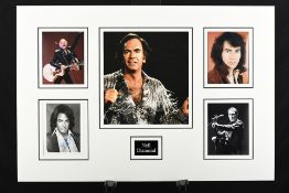 Neil Diamond Unique Signed Photo Presentation
