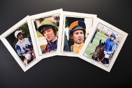 Horse racing photos bearing original signatures.