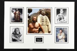 Charlton Heston Unique Signed Photo Presentation