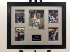 PAUL MERSON framed original signature presentation.