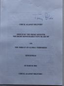 TONY BLAIR original signature.