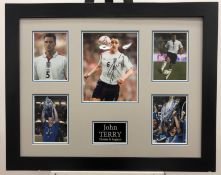 JOHN TERRY framed original signature presentation.