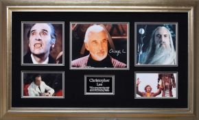 CHRISTOPHER LEE original signature presentation.