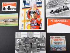 Nigel Mansell original signed photos & cards