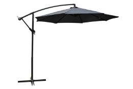Free Delivery - 3m Cantilever Garden Parasol - Grey