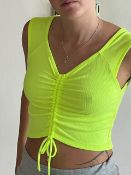 2x Lime Green Crop Top