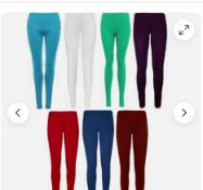 Large Quantity of Plain Girls Leggings Various Colours & Sizes - Pallet
