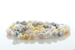 26 Inch Freshwater Baroque Shaped Cultured 8.0 - 8.5mm Pearl Necklace