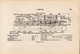 L.N.E.R. “O4 Class” Locomotive Detailed Drawing Diagram 85-Year-Old Print.