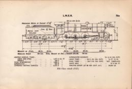 L.N.E.R. “B16 Class Rebuilt” Locomotive Detailed Drawing Diagram 85-Year-Old Print.