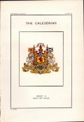 The Caledonian Railway Crest & Coat of Arms Antique Book Plate.