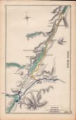 Fort Augustus Spean Bridge Fort William Scotland Antique Railway Diagram-150.