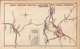 Ashton, Hyde, Oldham, Stalybridge Antique Railway Junctions Diagram-32.