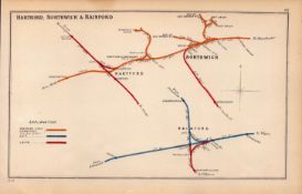 Hartford, Northwich & Rainford Antique RailwayJunction Diagram-92.
