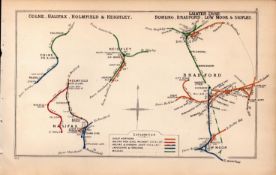 Halifax Keighley Bradford Shipley Yorkshire Antique Railway Diagram-8.