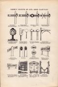Common Objects of Steam Engine & Home Railways Antique Book Plate.