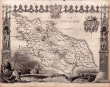 Isle of Man Steel Engraved Victorian Antique Thomas Moule Map.
