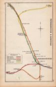 Peterborough Longville Cambridgeshire Antique Railway Diagram 60.