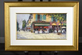 Colourful Original Painting of French Scene by Anthony Orme