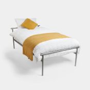Silver Single Metal Bed Frame. RRP £55 - Grade U