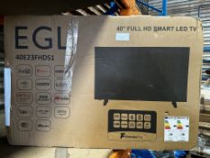 EGL 40 Inch Full HD Smart LED TV. RRP £250 - Grade U