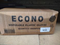 Econo Disposable Plastic Gloves 10K Pieces. RRP £100 - Grade A