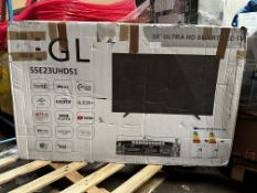 EGL 55 Inch Ultra HD Smart LED TV. RRP £500 - Grade U