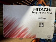 Hitachi 32 Inch HD Ready TV. RRP £200 - Grade U