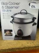 Quest Rice Cooker and Steamer 1.5L RRP £40 - Grade U