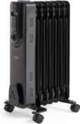 Vonhaus Oil Filled Radiator 7 Fin – Oil Heater Portable Electric Free Standing. RRP £50 - Grade U