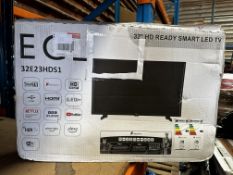 EGL 32 Inch HD Ready Smart LED TV. RRP £150 - Grade U