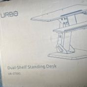 Urbo Dual Shelf Sit-Stand Desk Converter Est Retail Value £130 R*