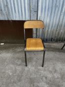 Wooden and Metal Chair In School Design