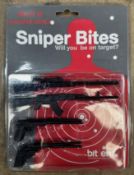 25 x Sniper Bites Set of 12 Cocktail Sticks Party Sticks Reusable. RRP £125 - Grade A