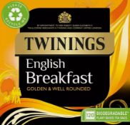 20 x Twinings English Breakfast Tea | Golden, Well Rounded & Full Bodied. RRP £120 - Grade A