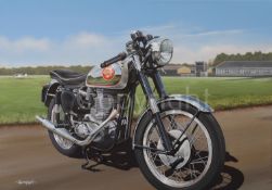 BSA Gold Star Classic Motorbike Extra Large Metal Wall Art