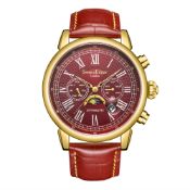 Swan & Edgar Hand Assembled Roman Automatic Gold Cherry Watch - Free Delivery & 5 Year Warranty