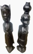 Ebony Carved African Figures