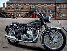 Velocette Viper Iconic Motorbike Extra Large Metal Wall Art