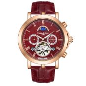 Swan & Edgar Hand Assembled Architect Automatic Red Watch - Free Delivery & 5 Year Warranty