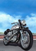 Norton Manx Classic Motorbike Extra Large Metal Wall Art