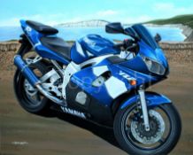 Yamaha R6 Deltabox Motorbike Extra Large Metal Wall Art