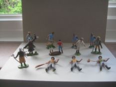 A Group of 12 Vintage Britain's Ltd Plastic Farm Labourer Figures