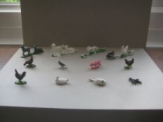 A Group of 12 Vintage Plastic Farm Animals