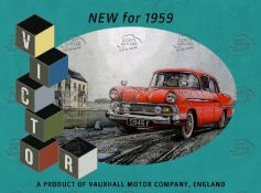 1959 Vauxhall Victor Iconic Nostalgic Car Metal Wall Art